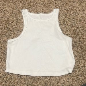 white crop top